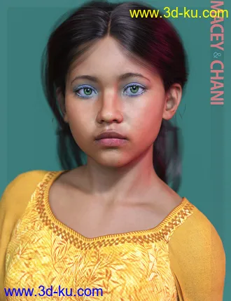 3D打印模型Macey and Chani HD with HD Expression for Genesis 8 Female的图片