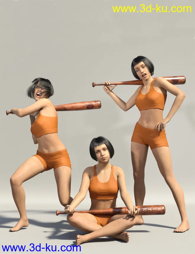 MadBat Prop Poses and Expressions for Genesis 8 Female模型的图片1