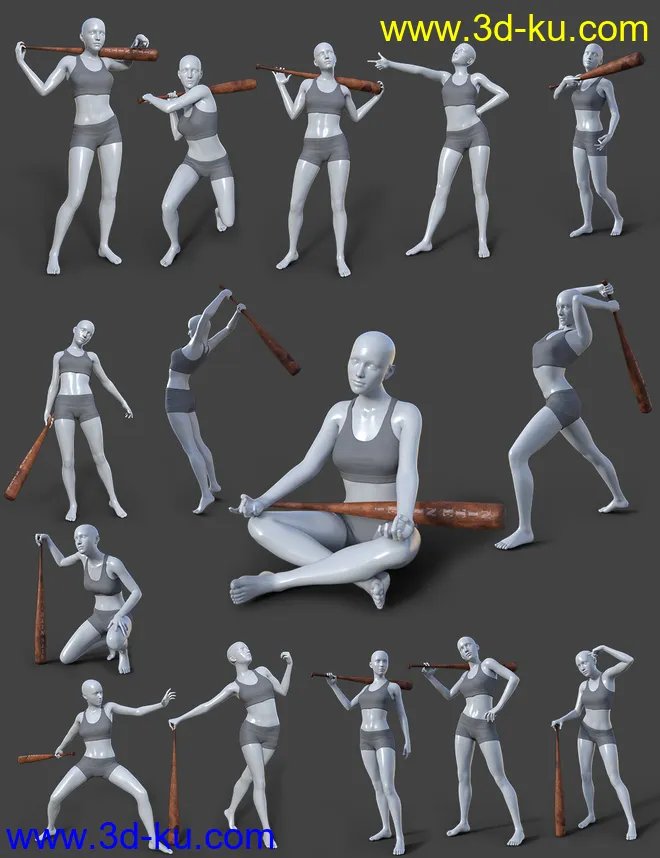 MadBat Prop Poses and Expressions for Genesis 8 Female模型的图片4
