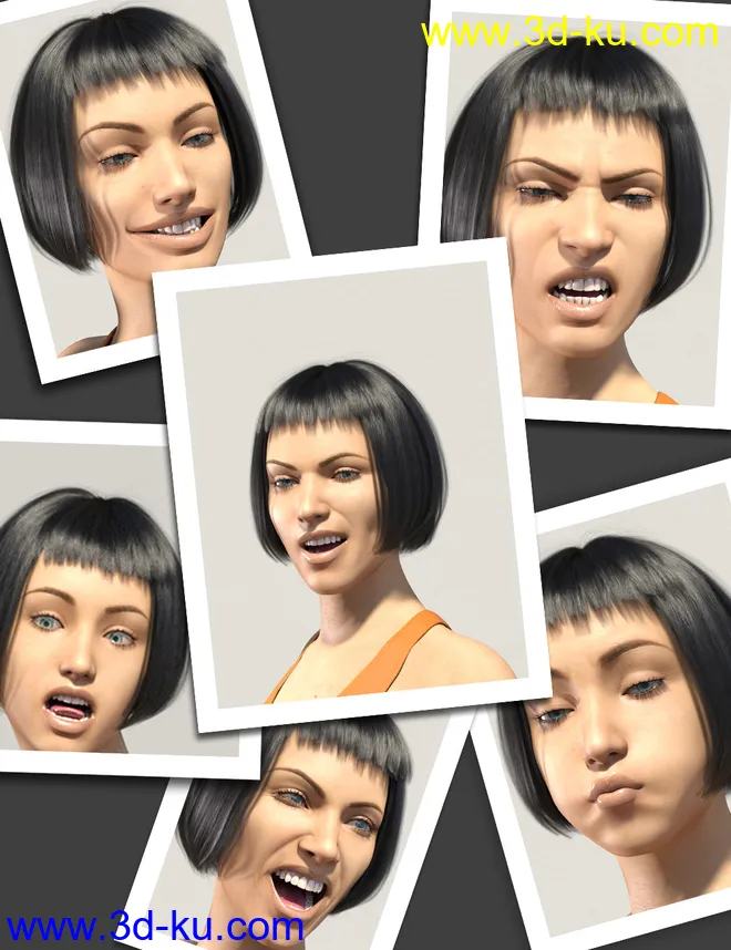 MadBat Prop Poses and Expressions for Genesis 8 Female模型的图片5