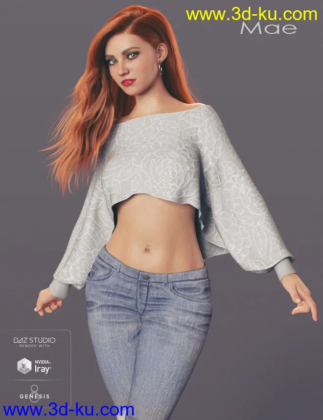 Mae HD for Genesis 8 Female模型的图片2