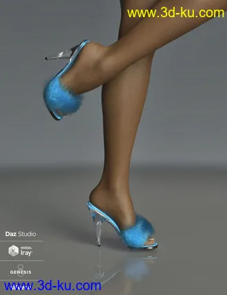 3D打印模型Mandie Satin Slippers for Genesis 8 Females的图片
