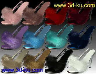 3D打印模型Mandie Satin Slippers for Genesis 8 Females的图片