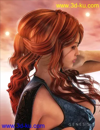 3D打印模型Mane Concern - Allessa Hair的图片