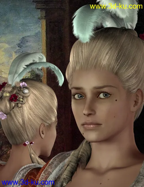 Marie Louise Hair and Wig模型的图片2