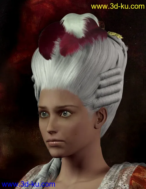 Marie Louise Hair and Wig模型的图片3