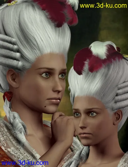 Marie Louise Hair and Wig模型的图片4