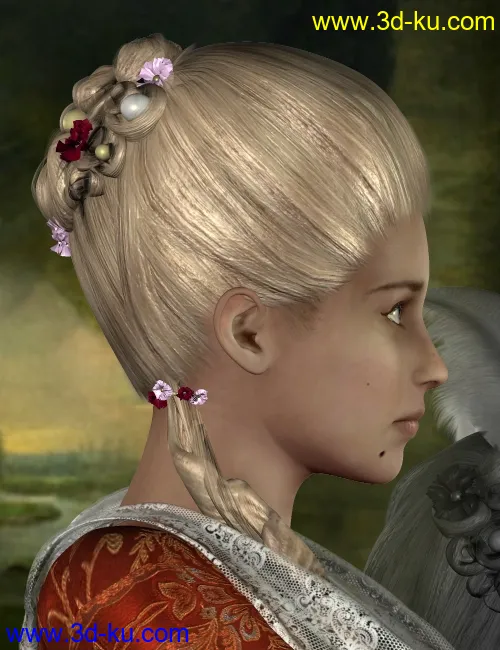 Marie Louise Hair and Wig模型的图片5