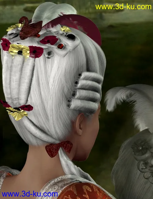 Marie Louise Hair and Wig模型的图片6