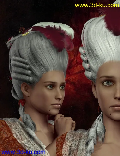 Marie Louise Hair and Wig模型的图片7