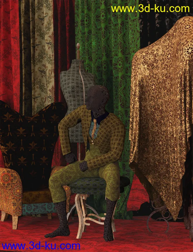 Marvellous Medieval Fabric Iray Shaders模型的图片1