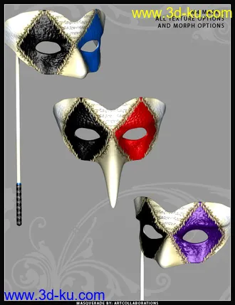 3D打印模型Masquerade Masks的图片