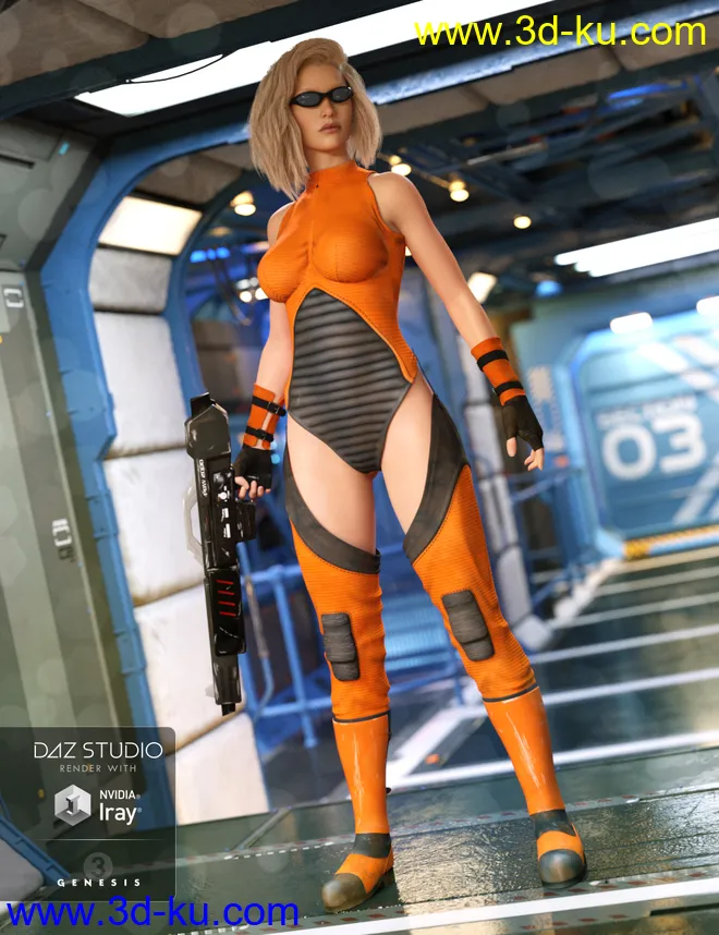 Mech Girl for Genesis 3 Female(s)模型的图片1