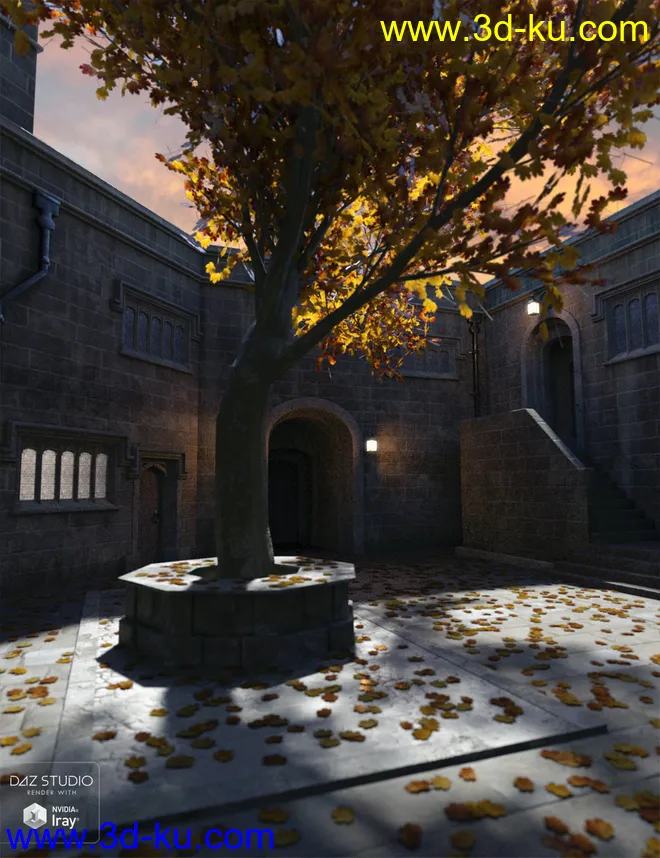 Medieval Courtyard模型的图片1