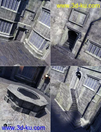 3D打印模型Medieval Courtyard的图片