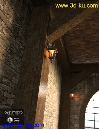3D打印模型Medieval Hallway的图片