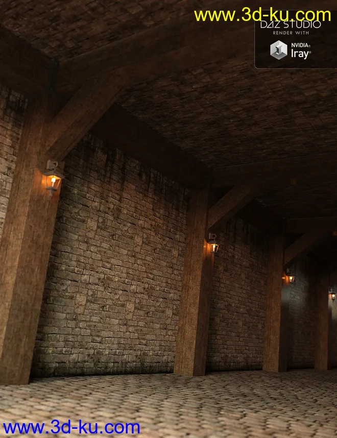 Medieval Hallway模型的图片4