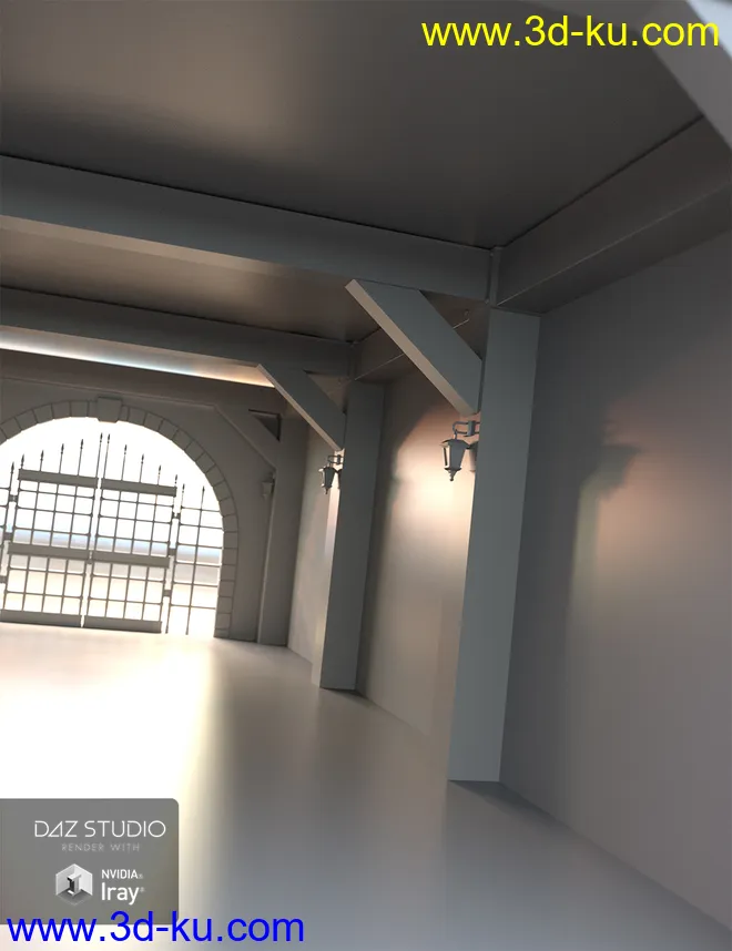 Medieval Hallway模型的图片5