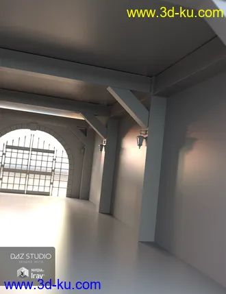 3D打印模型Medieval Hallway的图片