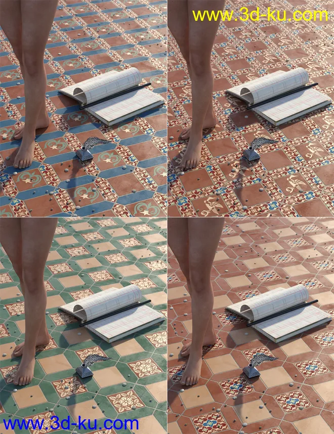Medieval Inspired Floor Tile Shaders Vol 2模型的图片2
