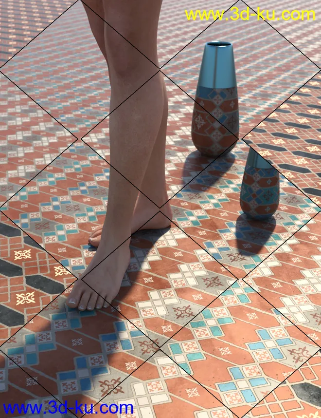Medieval Inspired Floor Tile Shaders Vol 5模型的图片1