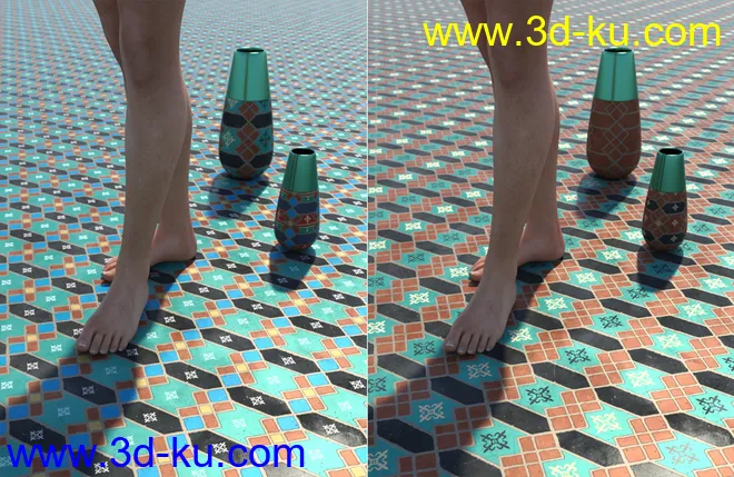 Medieval Inspired Floor Tile Shaders Vol 5模型的图片4