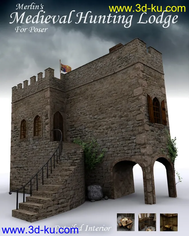 Merlin's Medieval Hunting Lodge模型的图片1