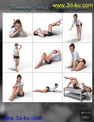 3D打印模型Mesmerizing Poses for Genesis 8 Female的图片