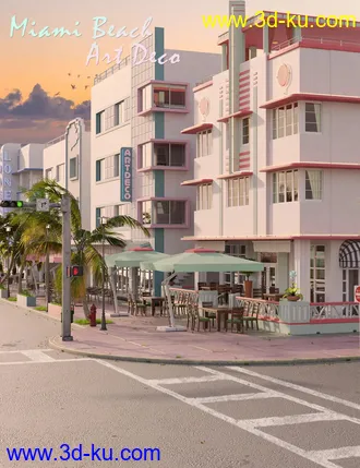3D打印模型Miami Beach Art Deco的图片