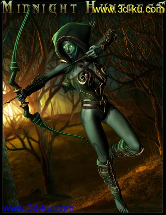 3D打印模型Midnight Huntress for Genesis 2 Female(s)的图片