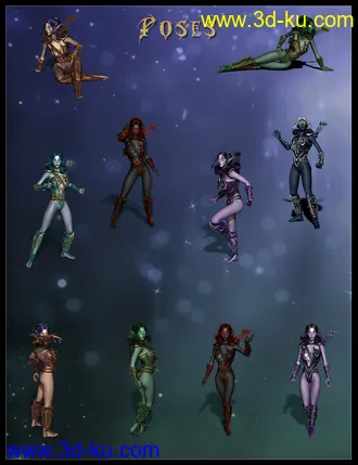 3D打印模型Midnight Huntress for Genesis 2 Female(s)的图片