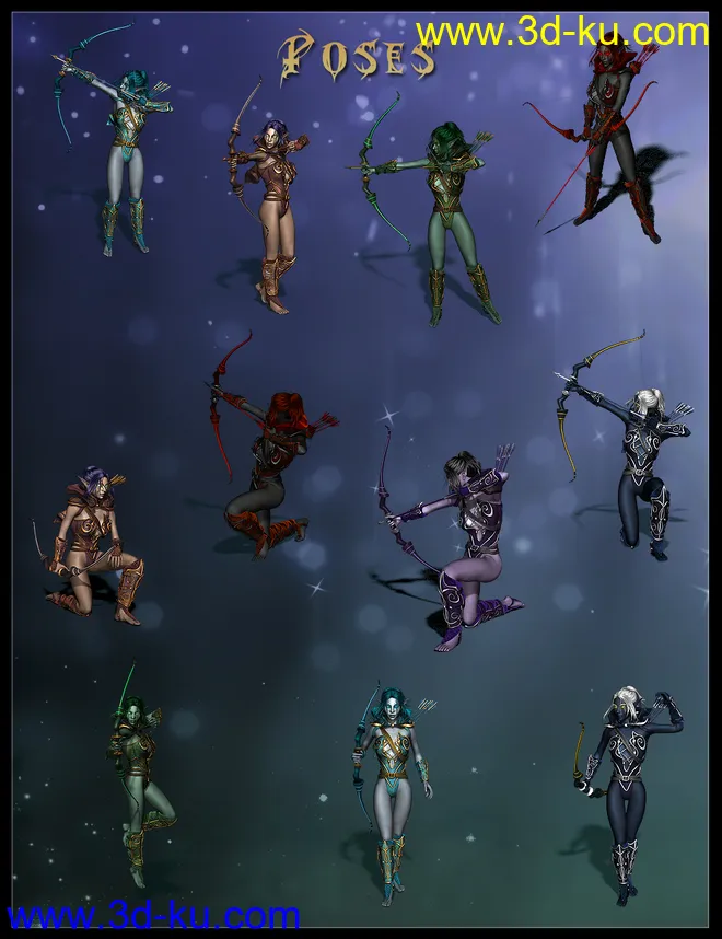 Midnight Huntress for Genesis 2 Female(s)模型的图片4