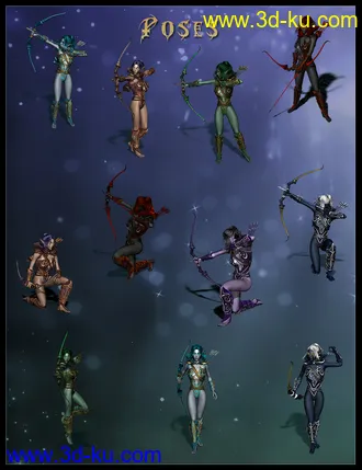 3D打印模型Midnight Huntress for Genesis 2 Female(s)的图片