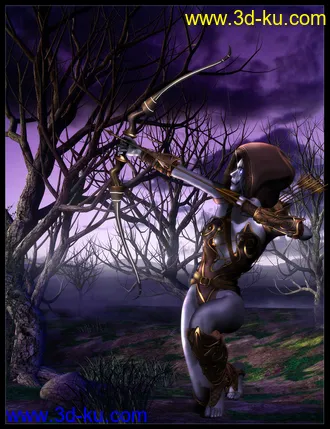 3D打印模型Midnight Huntress for Genesis 2 Female(s)的图片