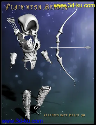 3D打印模型Midnight Huntress for Genesis 2 Female(s)的图片