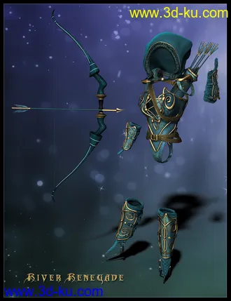 3D打印模型Midnight Huntress for Genesis 2 Female(s)的图片