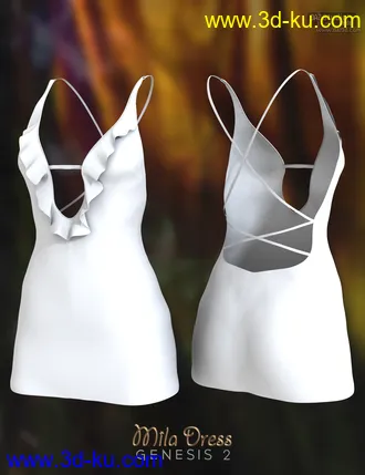3D打印模型Mila Dress for Genesis 2 Female(s)的图片