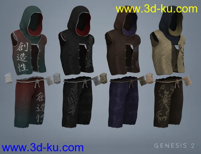 Min Woo Outfit Textures模型的图片6
