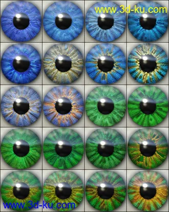 3D打印模型MMX Beautiful Eyes for Genesis 3 and 8的图片