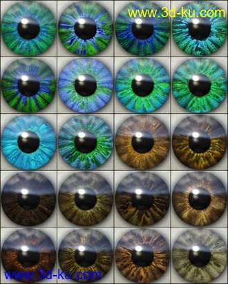 3D打印模型MMX Beautiful Eyes for Genesis 3 and 8的图片