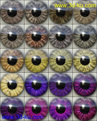 3D打印模型MMX Beautiful Eyes for Genesis 3 and 8的图片
