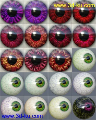 3D打印模型MMX Beautiful Eyes for Genesis 3 and 8的图片