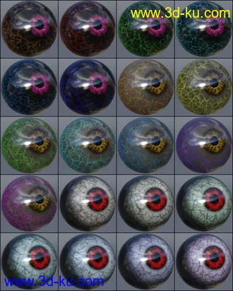 3D打印模型MMX Beautiful Eyes for Genesis 3 and 8的图片