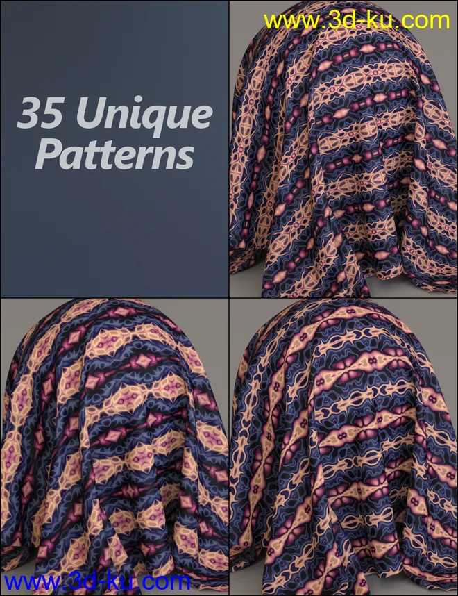 MMX Exotic Fabric Patterns for Iray模型的图片4