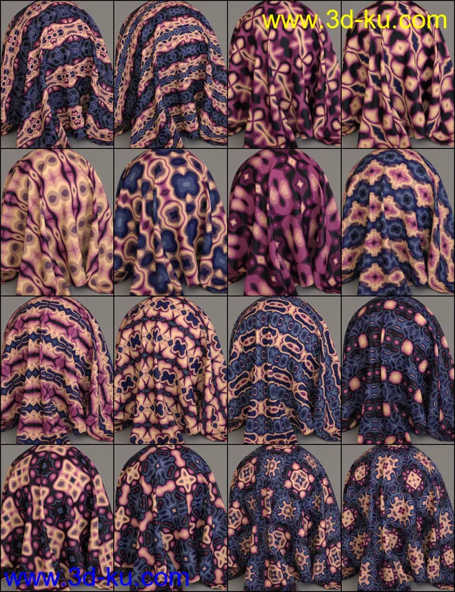 MMX Exotic Fabric Patterns for Iray模型的图片5