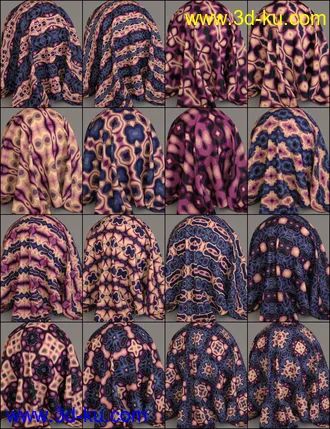 3D打印模型MMX Exotic Fabric Patterns for Iray的图片