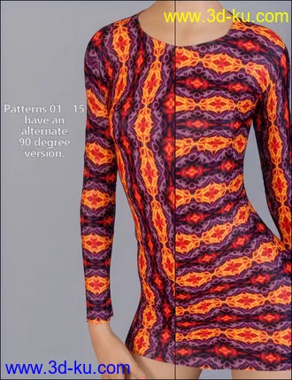 3D打印模型MMX Exotic Fabric Patterns for Iray的图片