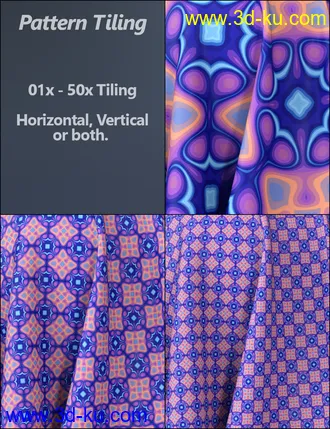 3D打印模型MMX Exotic Fabric Patterns for Iray的图片