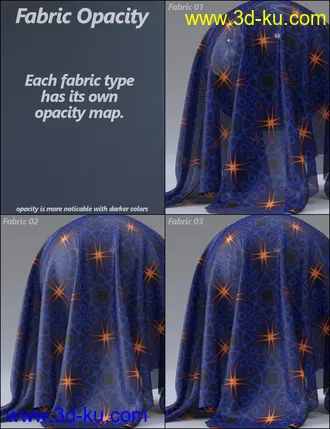 3D打印模型MMX Exotic Fabric Patterns for Iray的图片