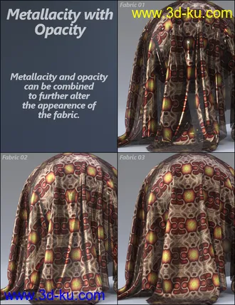 3D打印模型MMX Exotic Fabric Patterns for Iray的图片